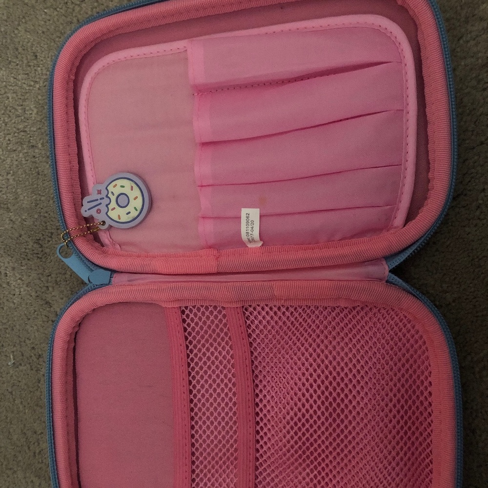 Pencil case with donut that lights up